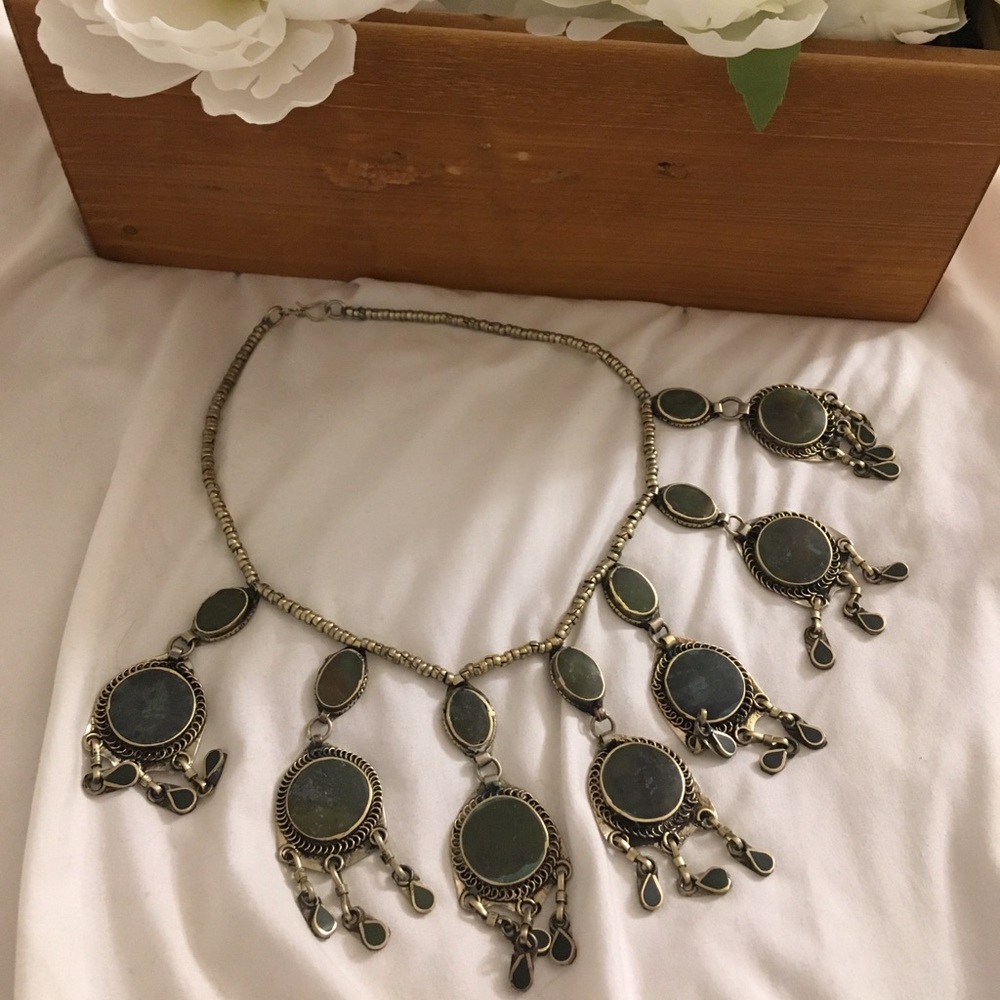 Stone statement necklace